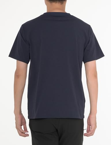 NEUTRAL WORKS. Short Sleeve Crew T-Shirt, Deodorizing, Antibacterial, Breathable, Fly/Small Logo, Unisex, Dark Navy, Size S (KSU33313)