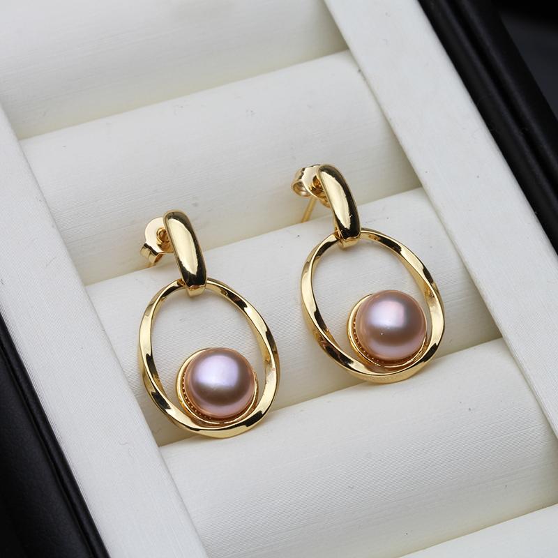 

Natural Freshwater Pearl Earrings For Women,Bridal White Gold Palted Studl Earrings Pearl Mother Gift Gray Black