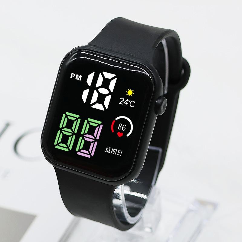 Montres de Sport pour Femmes et Hommes Montres-Bracelets Numériques LED Lumineuses Montre Électronique Étudiante pour Enfants Garçons Filles