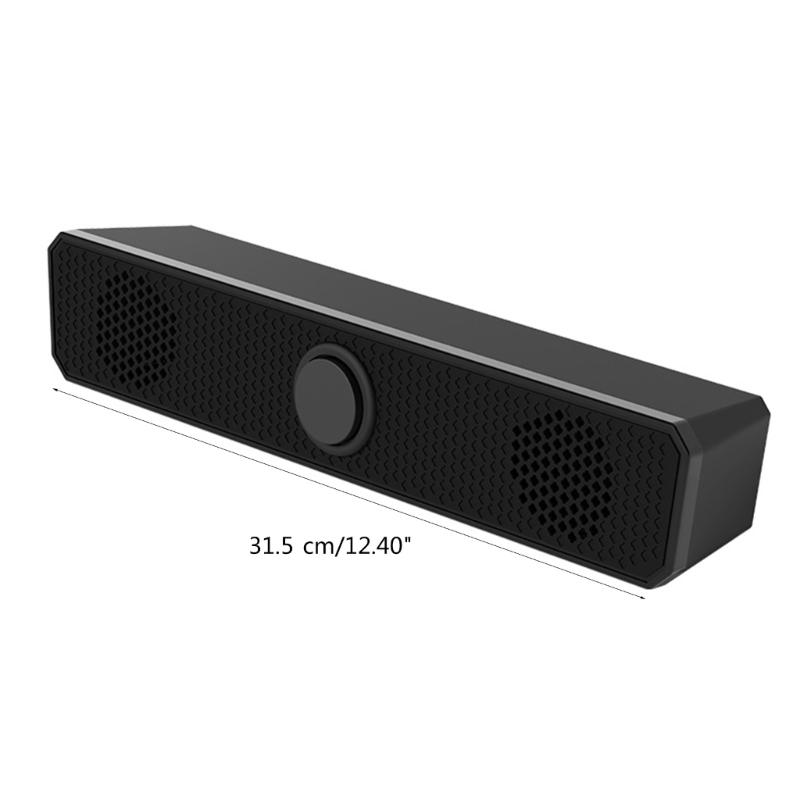 Mini Sound Bar USB Powered Sound Bar Speaker for Computer Desktop Laptops PC, Black