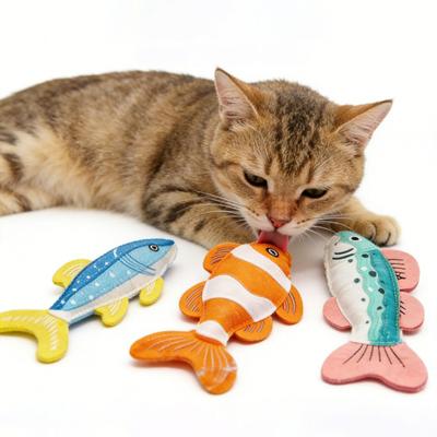 Juguete Masticable de Pescado de Fieltro para Gatos con Hierba Gatera Resistente a Mordeduras Forma de Pez Juguete para Aliviar el Aburrimiento de los Gatitos Dentición de Gatitos Limpieza Dental de Gatos de Interior Juguete Interactivo