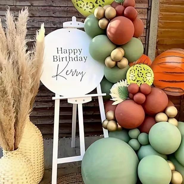 Forest Theme Blue Brown Latex Balloon Set Jungle Birthday Party Decoration Jungle Arrangement