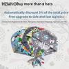 HZMNOI 100% Cotton Surgical Caps Printed Tieback Elastic Section Nurse Scrub Cap for Men Women Hospital Medical Hats New Arrival