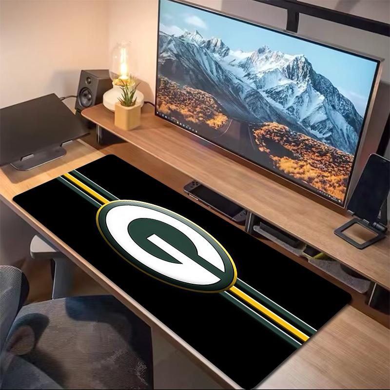 Green Bay Packers Tryck Kudde Halkfri Laptop Surfplatta Stor Musmatta XXL Mat Mini PC Spelmatta Med Låst kant