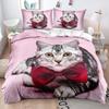 2/3pcs Bedding Set Digital Print Comfortable Duvet Cover for Home Bedroom Decoration, 1 Duvet Cover and 2pillowcase with Zippers