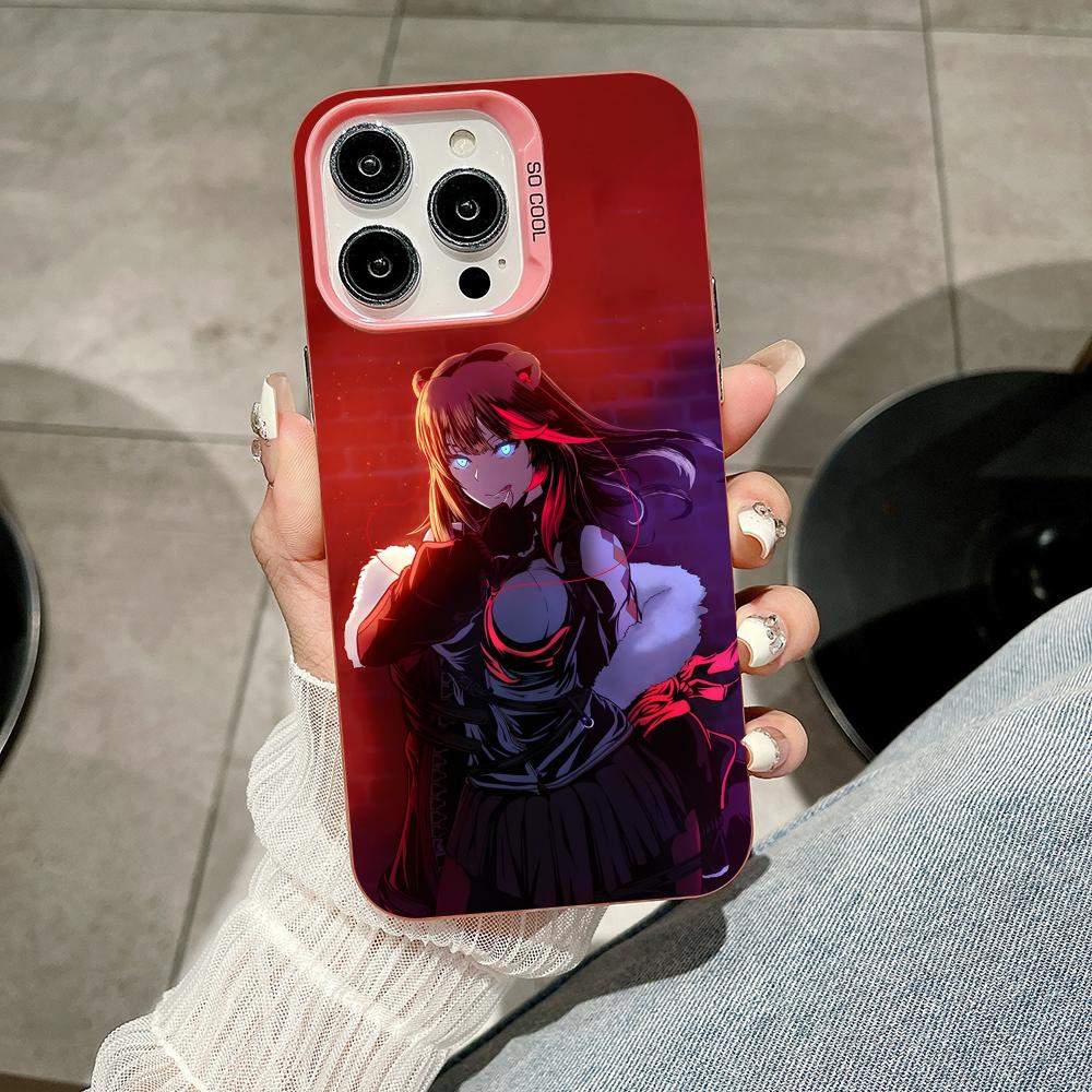 

Arknights Zima Pink Translucent Mobile Phone Case for iPhone 17 16 15 14 13 12 11 X XR XS Air Pro Max Plus Colorful Cover iPhone17