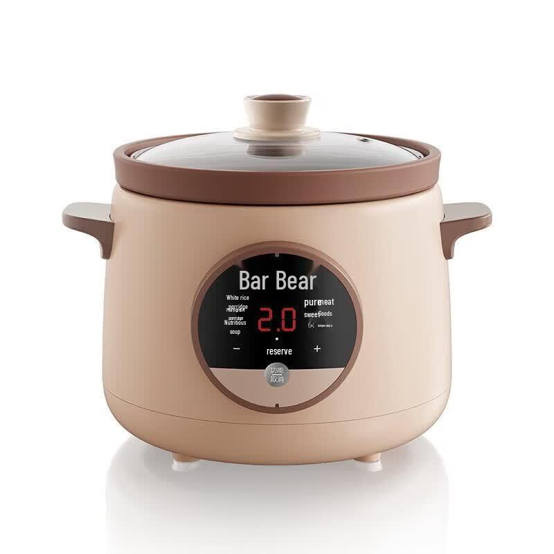 Bear 1.5L Electric Purple Clay Slow Cooker CN plug (adapter included)