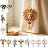 Customizable Bead Crafting Set 12 Zodiac Beaded Ornament DIY Kit, Constellation Pendant Making Craft Keyring Decoration Materials for Keychain