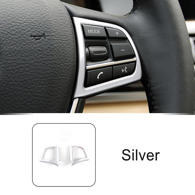 Car Styling Steering Wheel Button Frame Decorative Cover Trim For BMW 5 7 Series F10 F18 F01 F02 Automotive Interior
