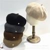 Autumn and winter woolen warm beret painter hat small love octagonal bud hat showing face small retro pumpkin hat