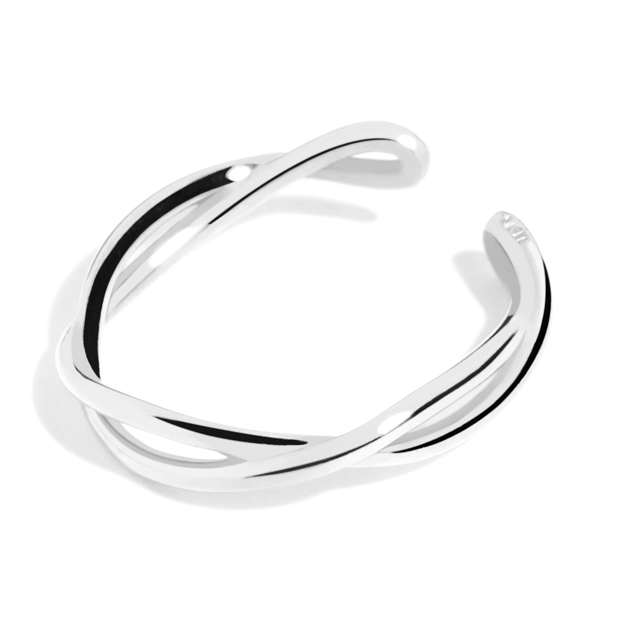 

x Кафф на ухо с витым дизайном, серьги, кольцо на мизинец, витое, штабелируемое, стильное, гипоаллергенное, с 18-каратным покрытием, аксессуары, ювелирные изделия, подарок на день рождения [Matthewmark] платиновый