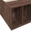 Brown Oak Effect Bed Frame 90 X 200 Cm Particleboard
