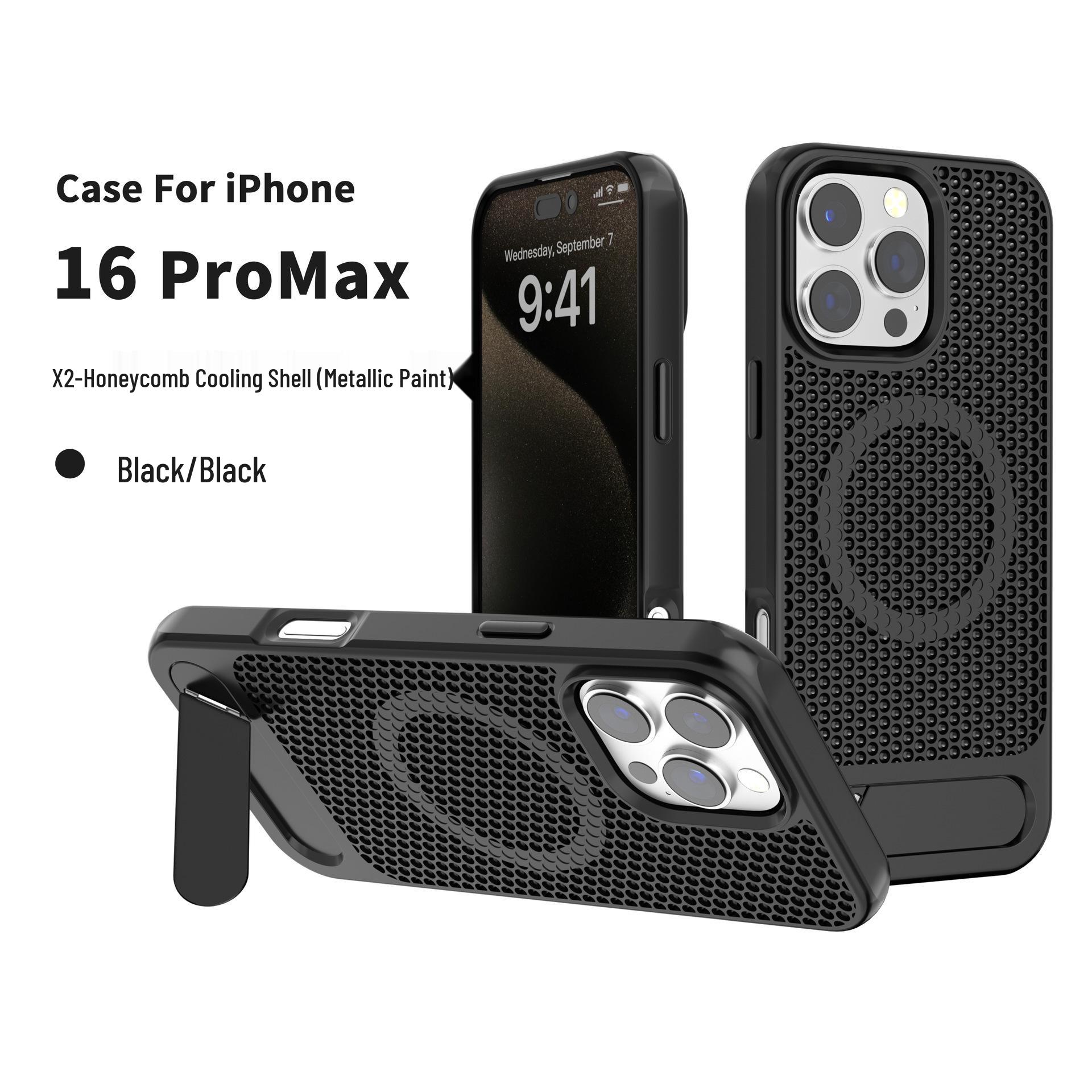 

Compatible with iPhone 17 Pro Max: Heat Dissipating Magnetic Case & Invisible Stand iPhone 16 Cover Huawei P70 Pro чёрный