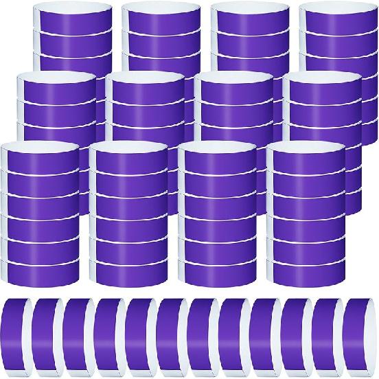 1200 Pcs Plastic Paper Wristbands for Events Neon Color Wrist Bands Concert Identification Wristbands Paper Bracelets Wristbands Party Hand Bands