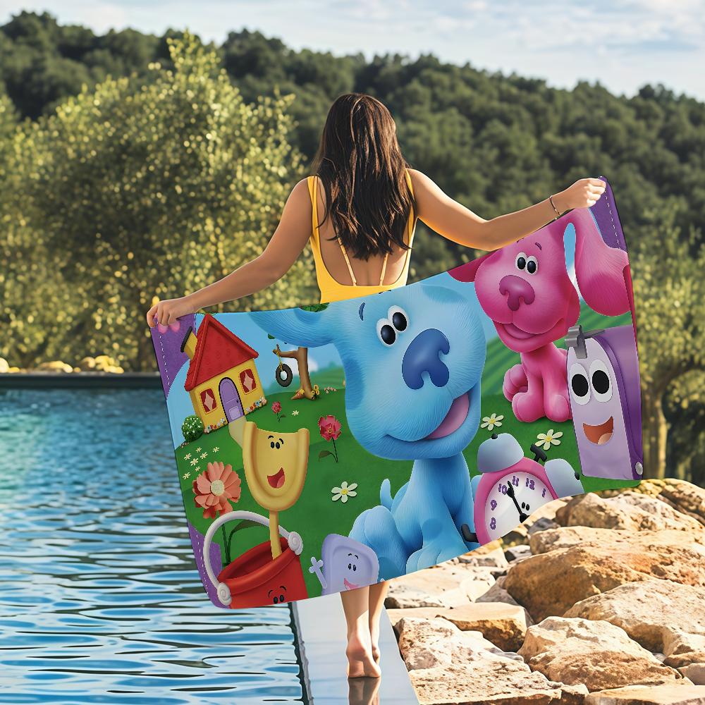 Cartoon B-Blues C-Clues and You Towel Quick Drying Beach Towels Are Suitable For Swimming Pools Camping Yoga And The Gym