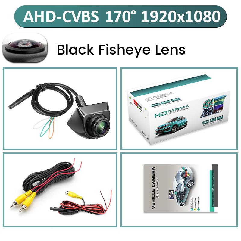 GreenYi AHD 1080P Vehicle Backup Camera, 360 Degrees Adjustable Fish Eye Lens Night Vision Waterproof Front/ Rear View Camera AHD-CVBS-1080P