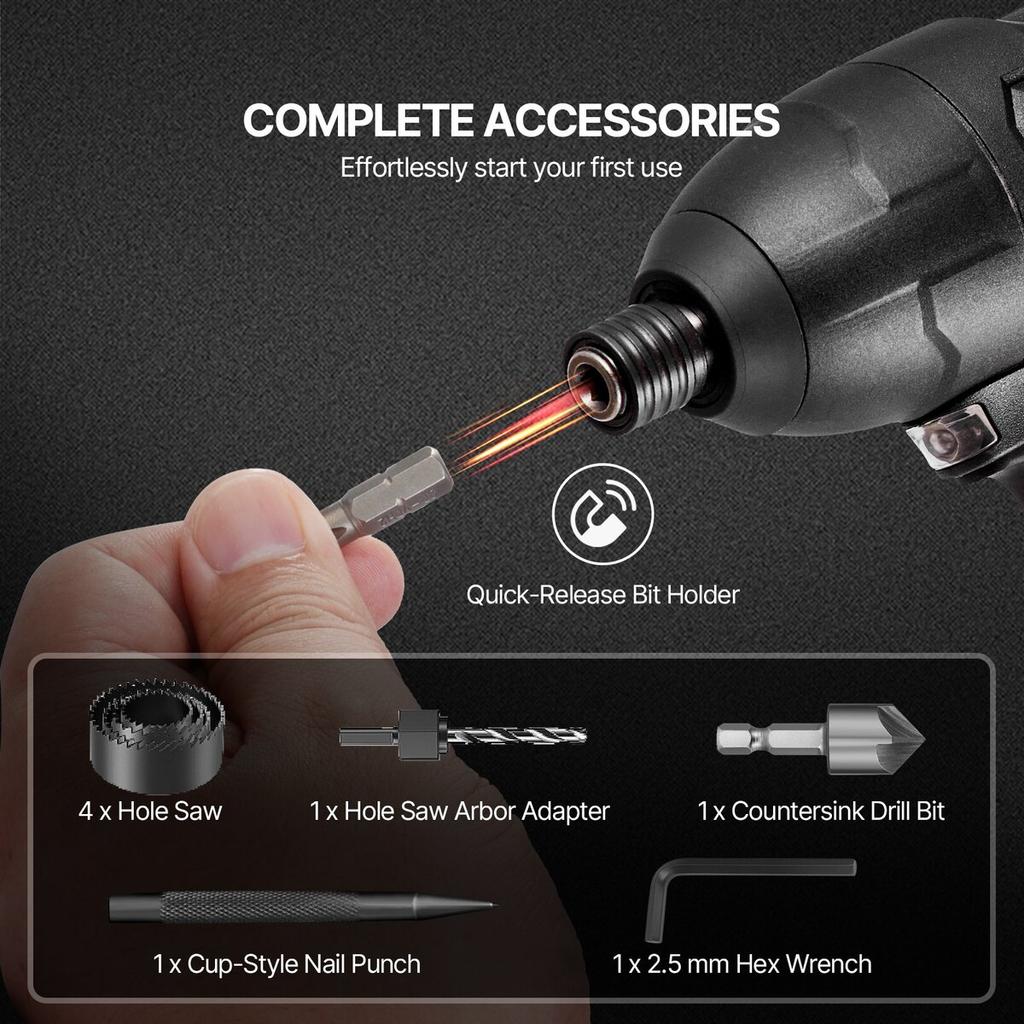 Drill Bit Set 100PCS Screwdriver Bit Set with Carrying Case Multi-purpose