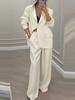 Herbst Neues Damen-Bekleidungsset - Elegante Langarmjacke mit Weitbeiniger Hose und Anzughose