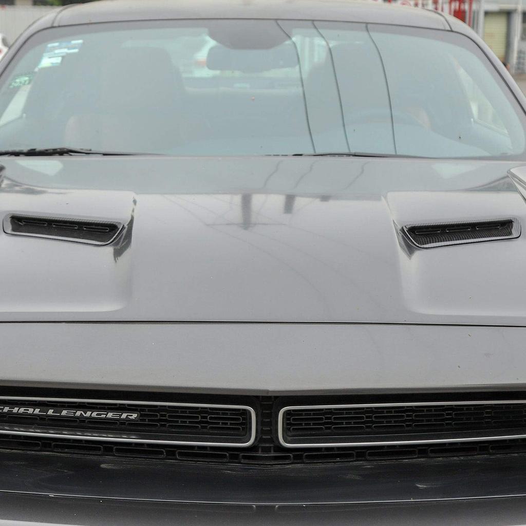 JeCar Kohlefaser Motorhauben-Lufteinlass-Einsätze Zierleisten für 2015-2024 Dodge Challenger Außen Zubehör