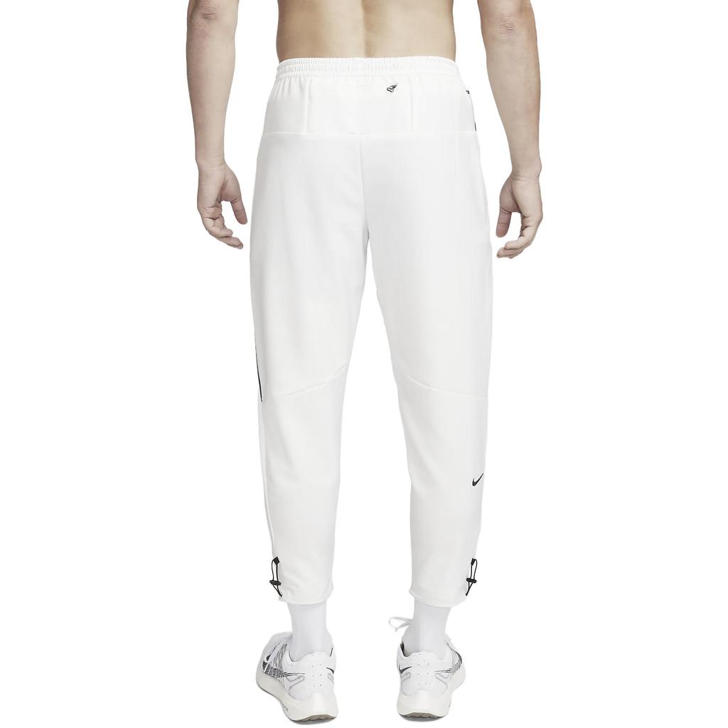 Nike Pantaloni sport din tricot elastic de culoare uni Pantaloni bărbați alb FB5504-121