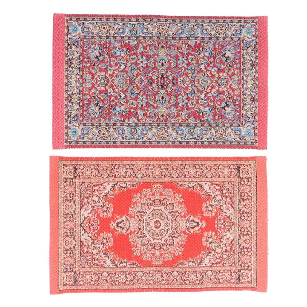 Accessories 1:12 Dollhouse Miniature Simulation Weaving Rugs Dollhouse Carpet Dollhouse Furniture