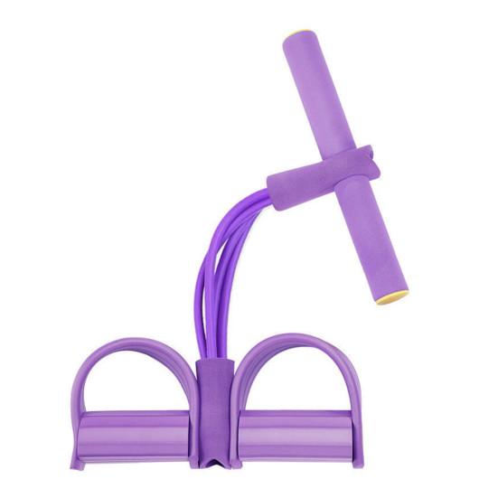 Sit-up Pedal Puller Resistance Band with Handle Multifunction 4/6-Tube Elastic Yoga Pull Rope Men Women Pedal Tensioner Exerciser Workout Equipment
