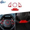4x Red Steering Wheel Decorative Cover Trim Set For Chevrolet Camaro 2017+ ABS