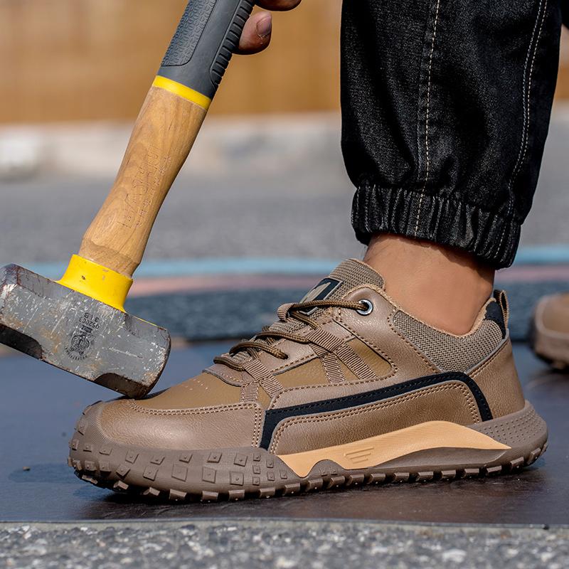 Steel Toe Cap Safety Shoes Protective Shoes Puncture-Proof Anti-smash Construction Shoes Kevlar Insoles Industrial Men Work Boot