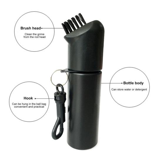 120ml Golf Club Brush Cleaner Squeeze Water Bottle with Retainer Clip Deep Cleaning Grooves Essentials Golf Accessories