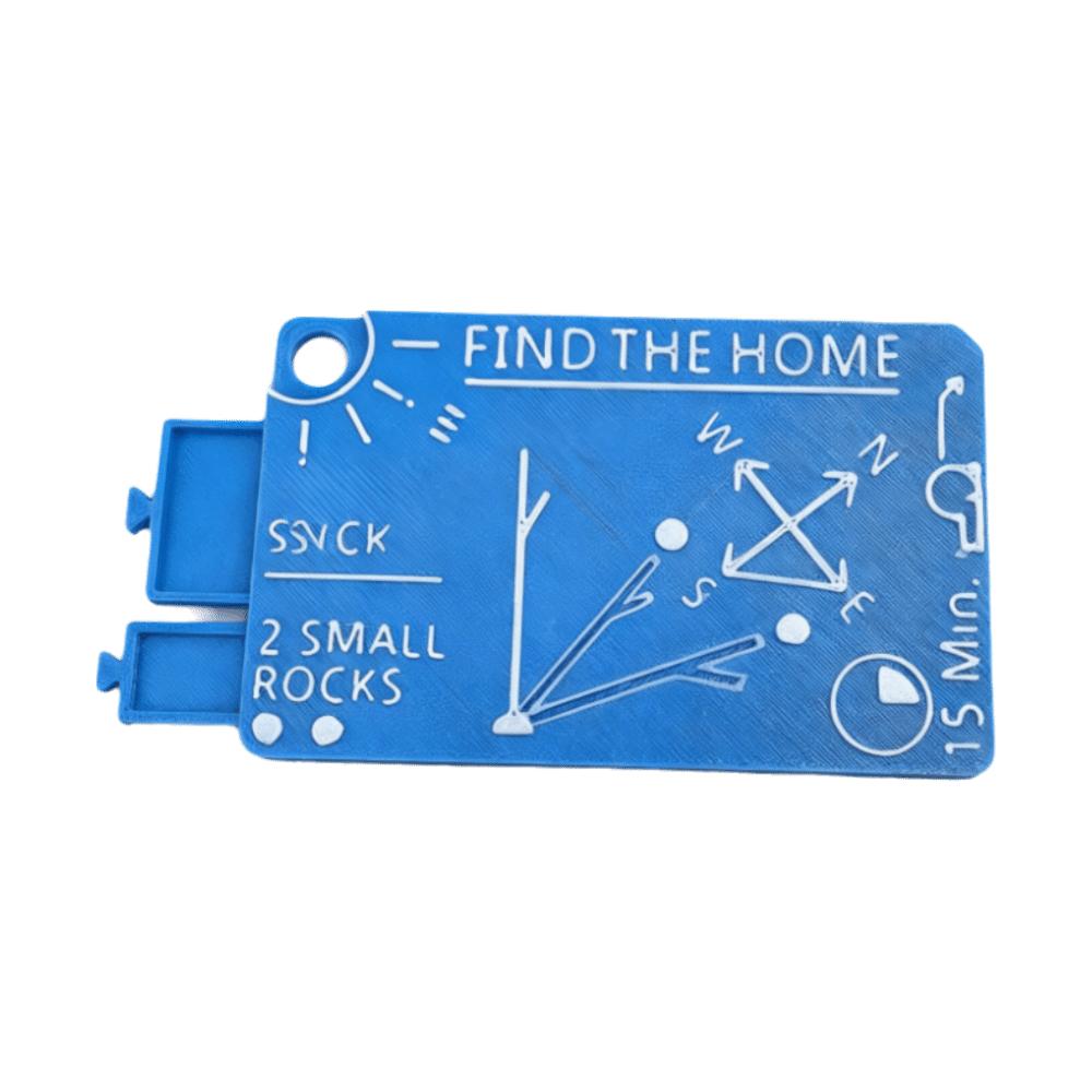 Mini Pocket Survival Guide Card Portable Survival Reference Card Survival Navigation Card  Camping