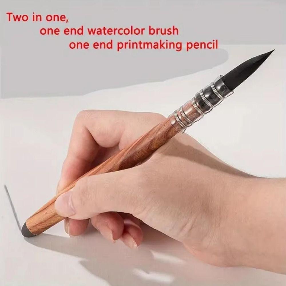 Soft Round Tip Art Brush Nylon Fiber Oil Painting Brush Pen Head Printmaking Brush  Student Art