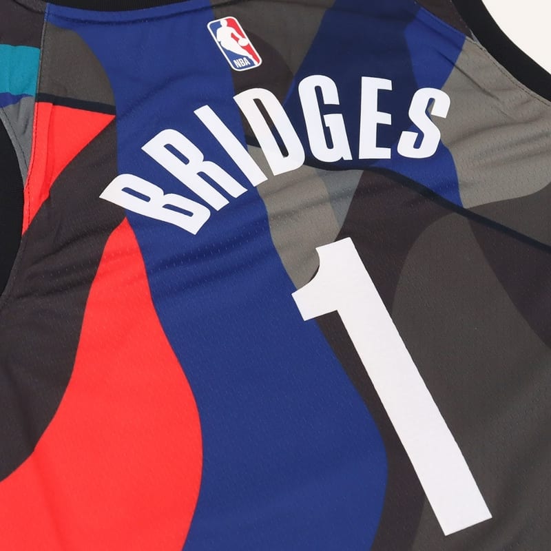Nike x KAWS Basketball Jersey City Edition 2023/24 Season, Brooklyn Nets, Mickle Bridges Size 1 Men's Black DX8487-014