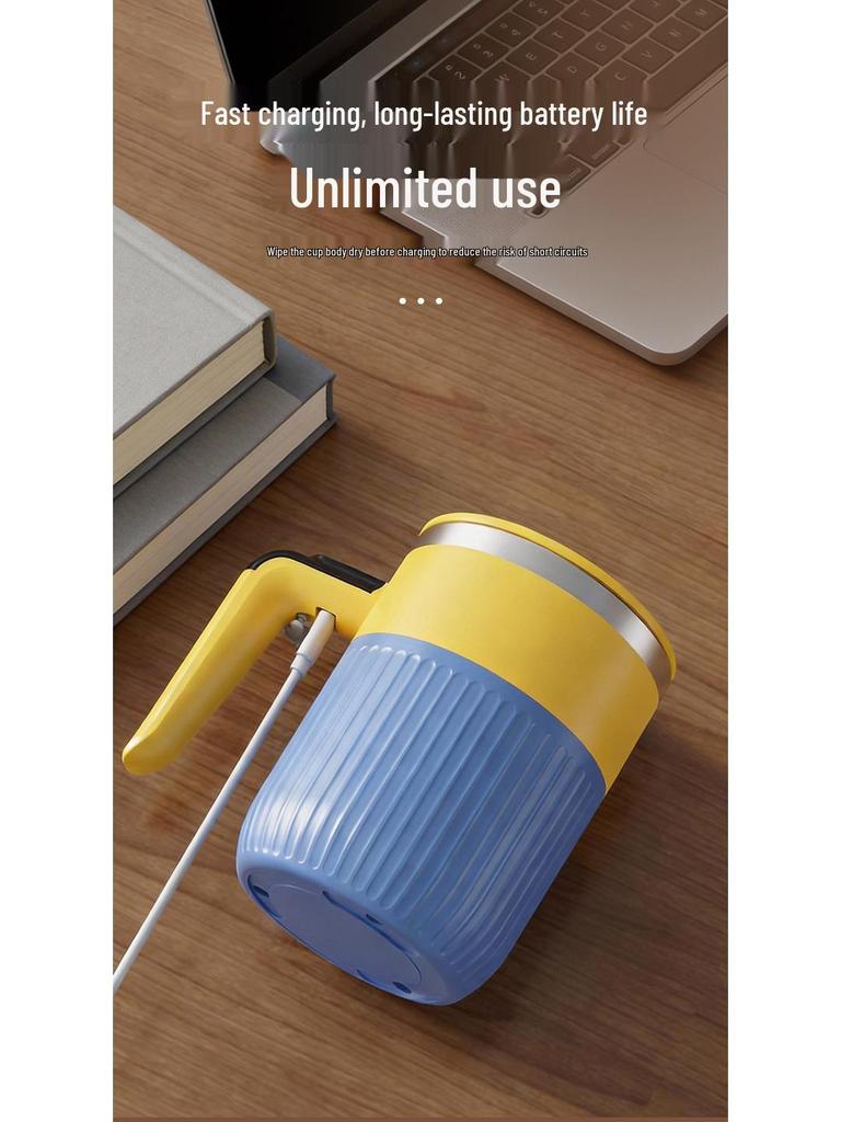 2026 Electric Mixing Mug with Temperature Display – Perfect for Coffee, Smoothies, Tea, and Travel.