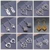24 Styles Simple Design Gothic Punk Style Hollow Heart Drop Earrings For Women Vintage Fashion Earring Gift