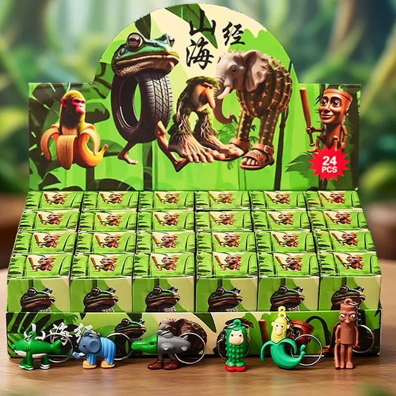 24PCS Italian Brainrot Blind Box - Tralarero Tralala Tun Tung Sahur Bombardinocrocodilo Cute Collectible Figure Keychain Gift