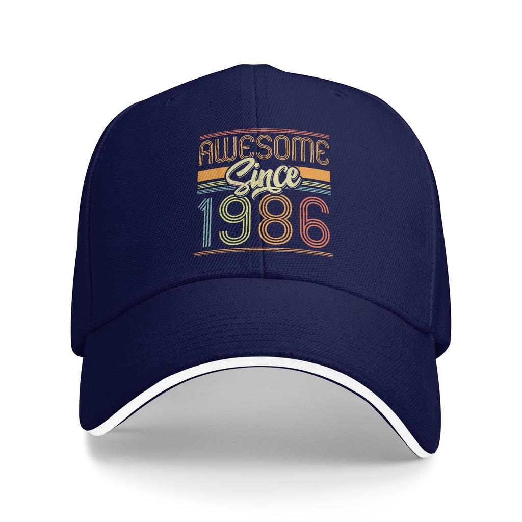 Awesome Since 1986 40th Birthday 40 Years Old Bday Casual Baseball Cap Summer Trucker Hat Adjustable Kpop Rock Hip Hop Hats Men