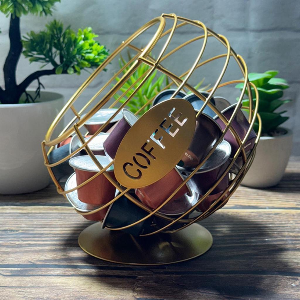 Coffee Pod Basket With Lid Large Capacity Storage With Lid Coffee Basket For Kitchen Counter Living Room Party Bar Fruit Banana
