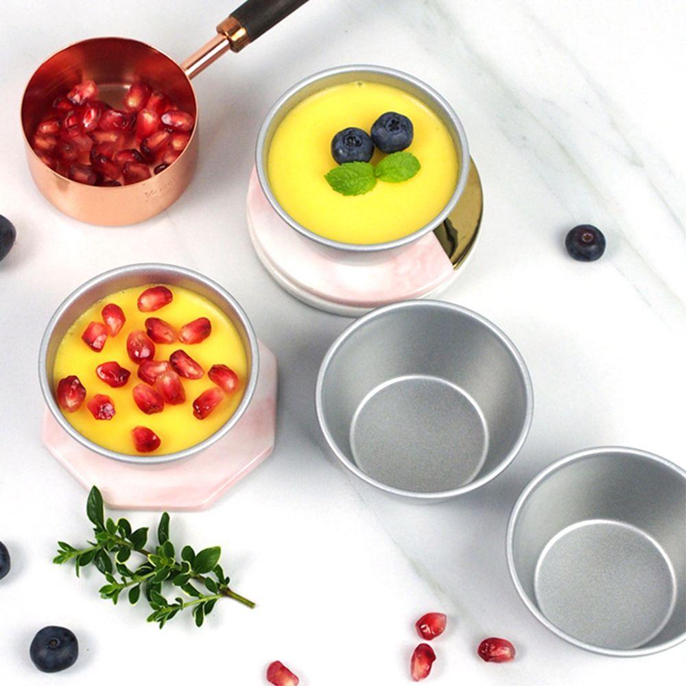 

Mousse Round Aluminum Zinc Zinc Alloy Bakeware Tumblers Egg Tart Mold Muffin Cup Baking Tool Pudding Mould 4Pcs