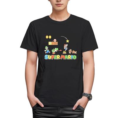 FinePlus Super Mario Stage Short Sleeve T-Shirt, Mario, Luigi, Yoshi