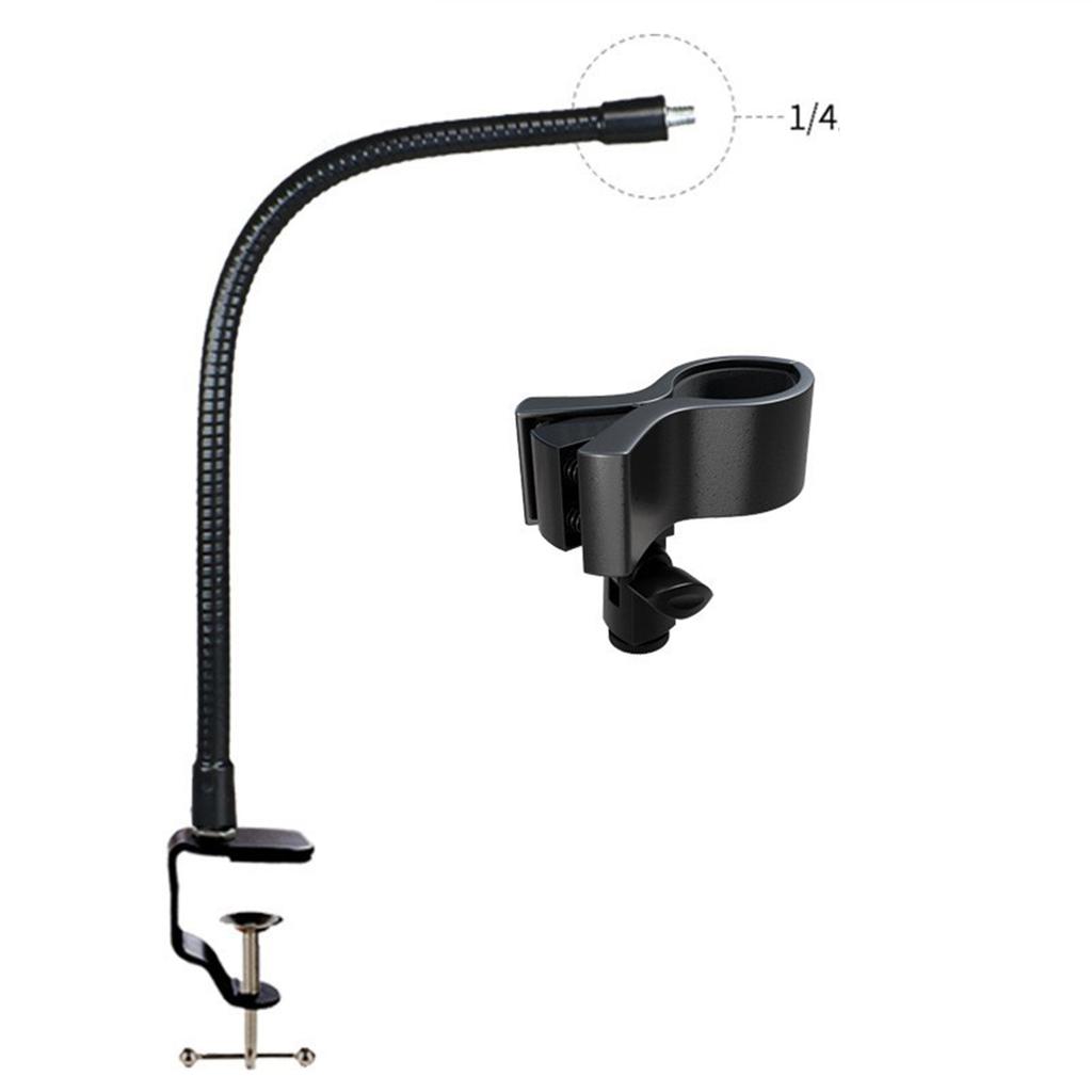 Professional Flexible Gooseneck Microphone Stand Desk Clamp for Radio Broadcasting Studio Live Broadcast Equipment