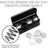 Ohleats Coin Holder for Car, Portable Mini Change Storage Box Compatible with Coins of Different Sizes, Universal Auto Coin Organizer Money