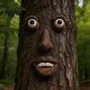 Funny Garden Decoration Tree Face Ornament Facial Features Outdoor Statues Resin Trunk Weather-Resistant for Yard Stump Statue
