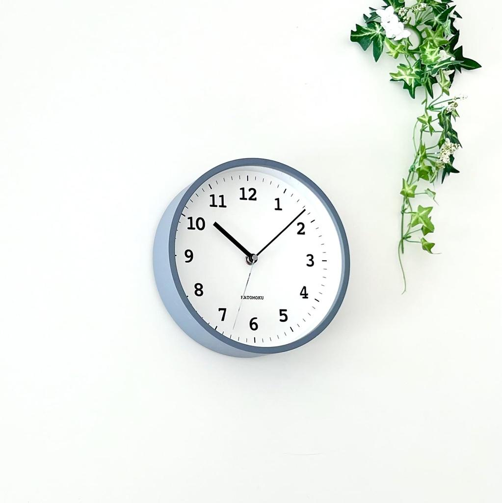 KATOMOKU Plywood Clock 13 Gray Wall Clock with Continuous Second Diameter km-84GRRCS Hand, 20.2cm (SKP Radio-controlled Clock)