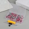 60Pcs Car Vacuum Tire Repair Rubber Nail Screw Set with Tool Box, DIY Flat Tire Repair Stud Patch Kit with Screwdriver