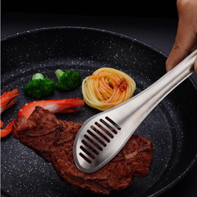3-Size Hollow Kitchen Barbecue Food Tongs Stainless Steel Meat Salad Clip Multifunctional Home Cooking Utensils Kitchenware