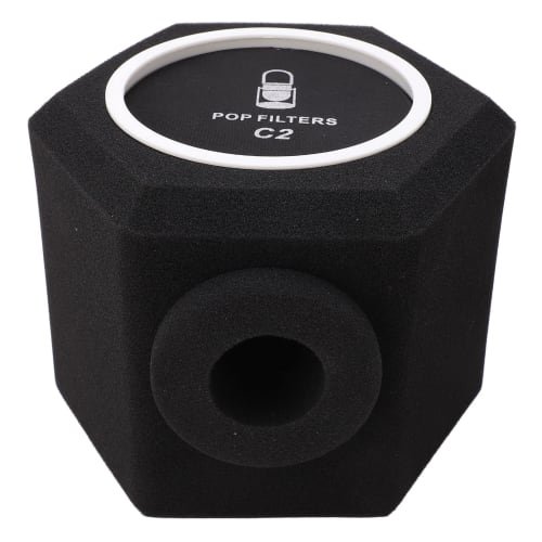 Microphone Isolation Shield, Acoustic Microphone Windshield Sponge Cover, 5-Sided Sealing and Detachable Design, Reduces Noise and Reflection