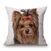 Hand Painting Animals Cushion Covers Bulldog Bull Terrier Labradoodle Dog Cat Print Decorative Pillow Case