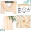 Wedding Arch Draping Fabric, 1 Panel 6/10M Champagne Sheer Backdrop Curtain Wedding Arch Decorations for Wedding Party Ceiling