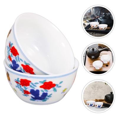 2 Stück Traditionelle Keramiktasse Zartes Teegeschirr Zeremonie Elegante Tassen Kung Fu Teetasse
