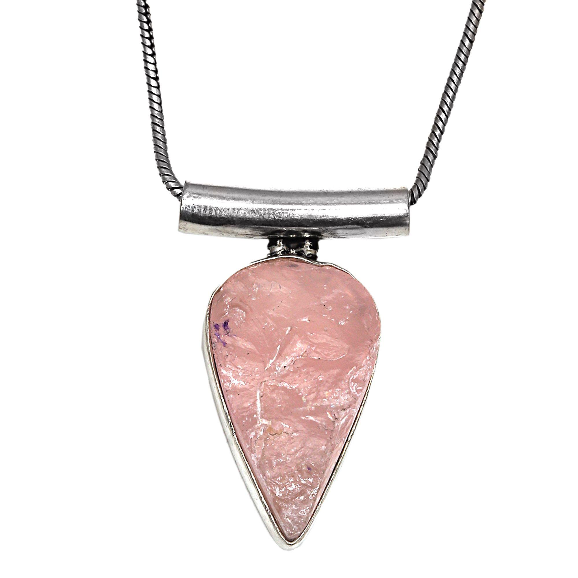 

Rose Quartz Drusy Handmade Women s Unisex Silver Jewelry Pendant 1.5